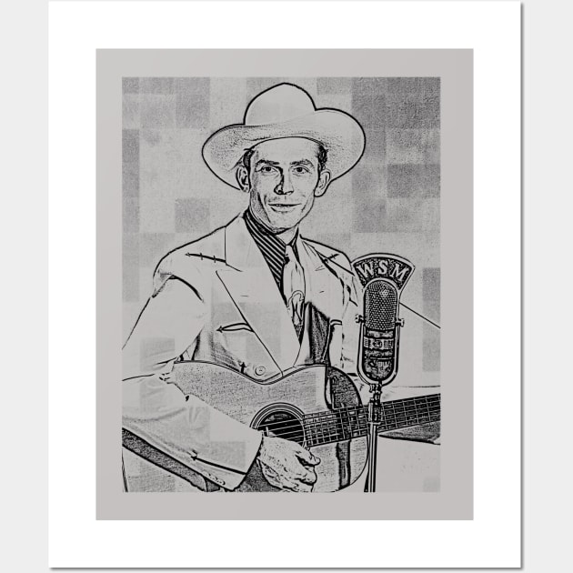 Hank Williams Wall Art by GreenRabbit